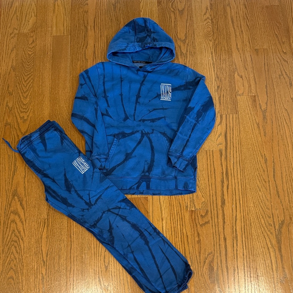 Vans kids Blue Tie-Dye Hoodie and Sweatpants
